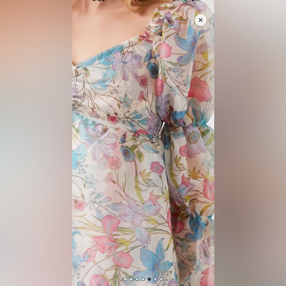 ORGANZA FLORAL PRINT BABYDOLL DRESS - Picture 5 of 7